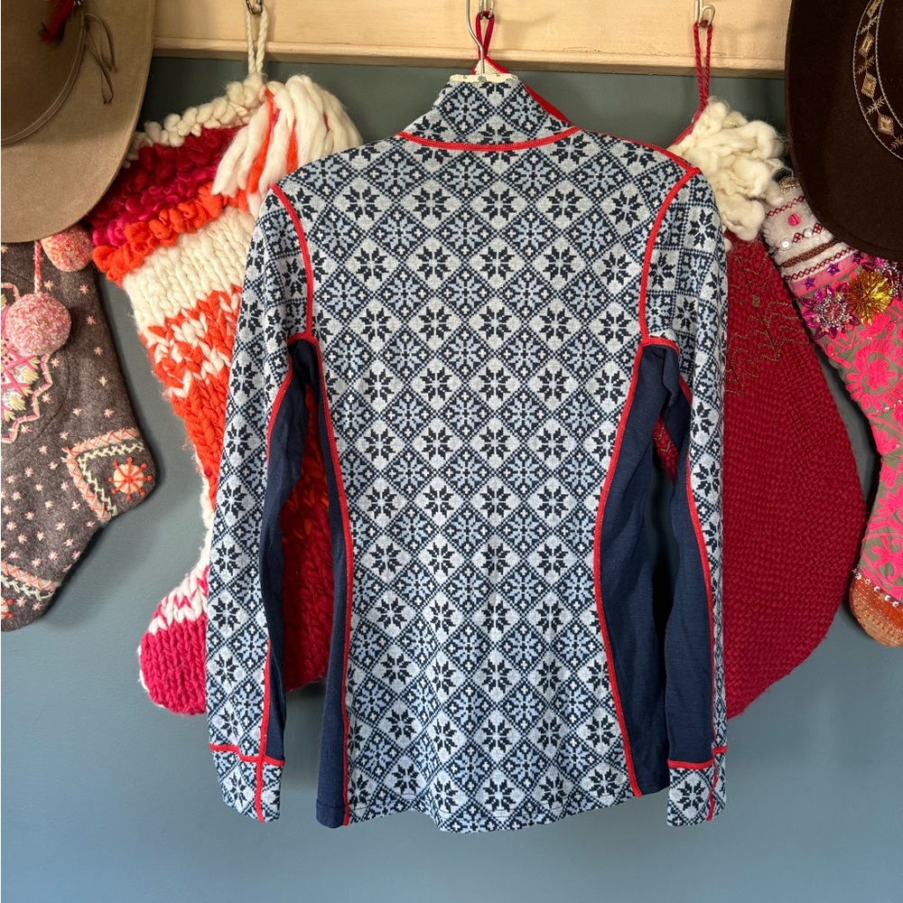 Kari Traa :: SET Merino Wool Rose Half Zip Base Layer + leggings sz medium - Picture 4 of 13